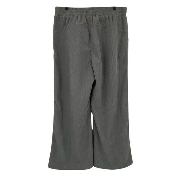 NWT Halara Gray High Waisted Side Pocket Straight Mop Corduroy Casual Pants XLP - Picture 5 of 11